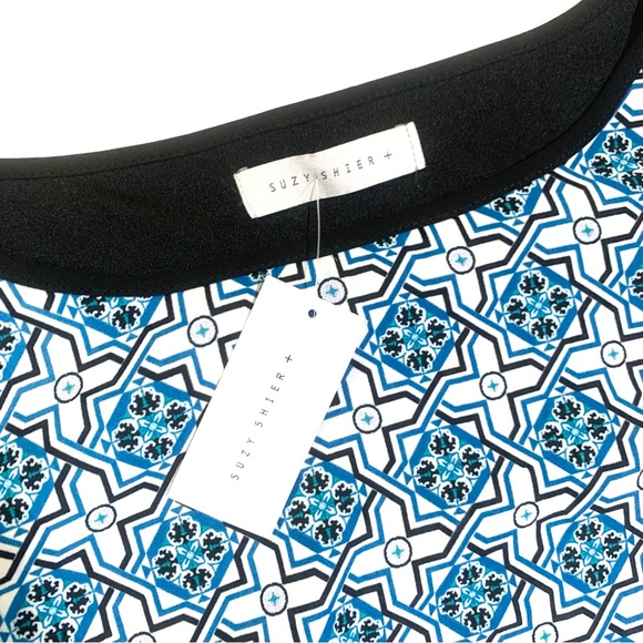 BNWT Suzy Shier patterned blouse - Picture 3 of 4